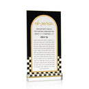 Waterdale Collection: Lucite Hafrashas Challah Card - Onyx