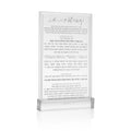Waterdale Collection: Lucite Classic Kiddush Yom Tov Card