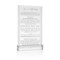 Waterdale Collection: Lucite Classic Kiddush Yom Tov Card