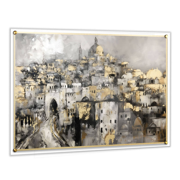 Waterdale Collection: Lucite Yerushalayim Painted By Batya