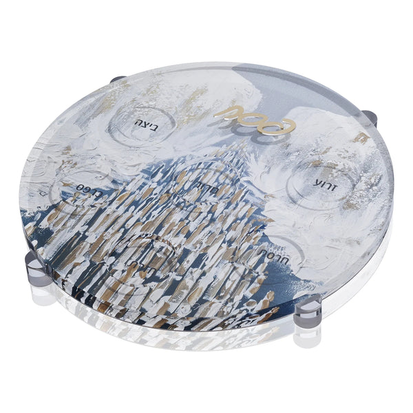 Waterdale Collection: Lucite Seder Plate Painted By Zelda