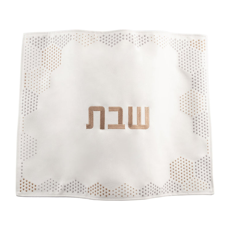 Waterdale Collection: Leather Hexagon Dot Border Challah Cover