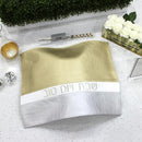 Waterdale Collection: Faux Leather Challah Cover Horizontal Tricolor Design