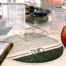 Waterdale Collection: Crystal Studded Faux Leather Matzah Cover - Silver