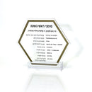 Waterdale Collection: Lucite Simanim Cards Hexagon