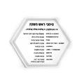 Waterdale Collection: Lucite Simanim Cards Hexagon