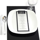 Waterdale Collection: Lucite Simanim Cards Traditional - Black