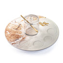 Waterdale Collection: Lucite Gold Simanim Plate Painted By Zelda