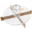 Waterdale Collection: MetaLucite Rosh Hashanah Simanim Plate - Gold