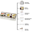 Waterdale Collection: Lucite Raised Rosh Hashanah Simanim Tray (Set of 4)