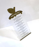 Waterdale Collection: Lucite Tabletop Rosh Hashanah Card - Frosted