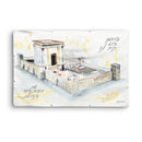 Waterdale Collection: Vinyl Bais Hamikdash Mural Painted by Judy - 24" x 36"