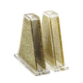 Waterdale Collection: Lucite Salt Shakers Triangle Glitter