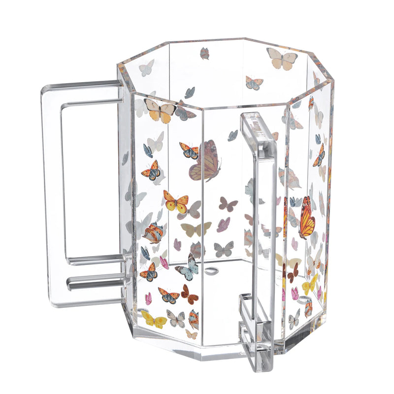 Waterdale Collection: Lucite Wash Cup Butterfly Hexagon
