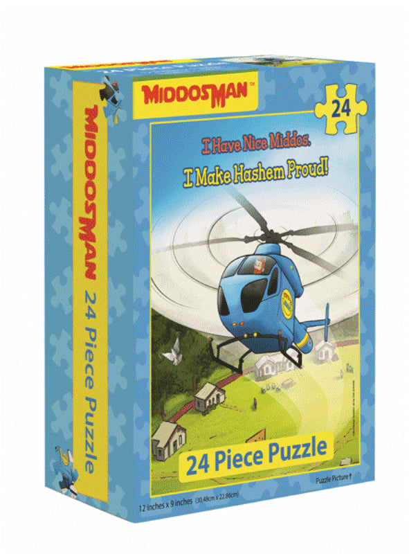Middos Man Jigsaw Puzzle - Helicopter (24 Pcs)
