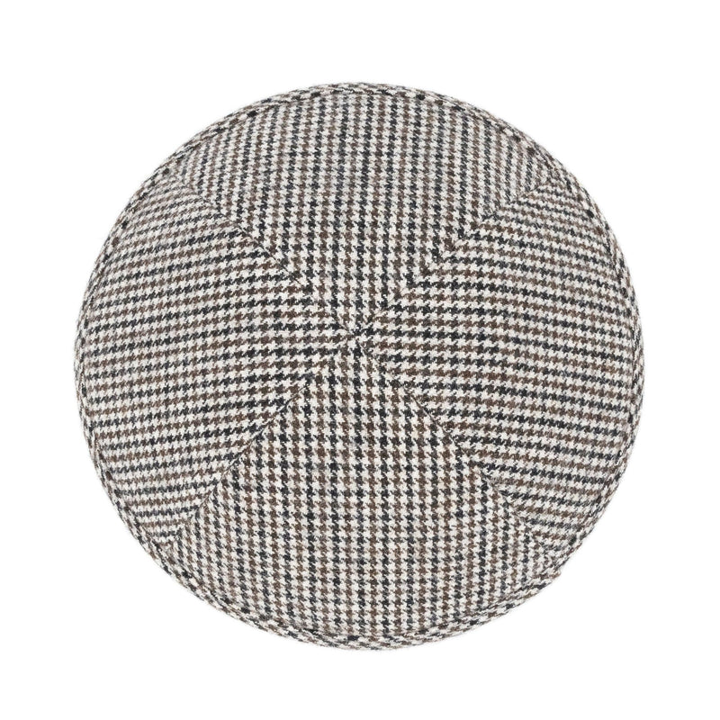 iKippah - Black/Brown Wool Houndstooth Yarmulka