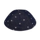 iKippah - Black Denim With Silver Stars Yarmulka