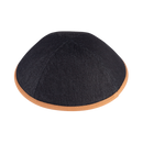 iKippah - Black Denim With Camel Rim Yarmulka