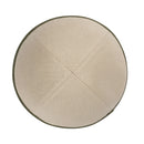iKippah - Beige Linen With Olive Rim Yarmulka