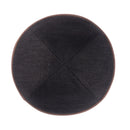 iKippah - Black Linen With Brown Rim Yarmulka