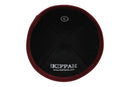 iKippah - Black Linen Maroon Rim Yarmulka