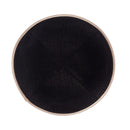 iKippah - Black Linen With Rose Gold Leather Rim Yarmulka