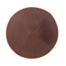 iKippah - Brown Linen With Camel Rim Yarmulka