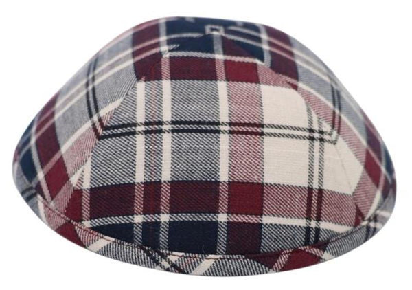 iKippah - Blue & Red Plaid Yarmulka