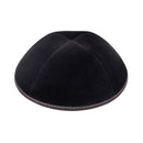 iKippah - Black Velvet With Camel Stitching Yarmulka