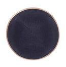 iKippah - Charcoal Linen With Rose Gold Leather Rim Yarmulka