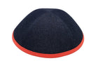 iKippah - Denim Blue With Coral Rim Yarmulka