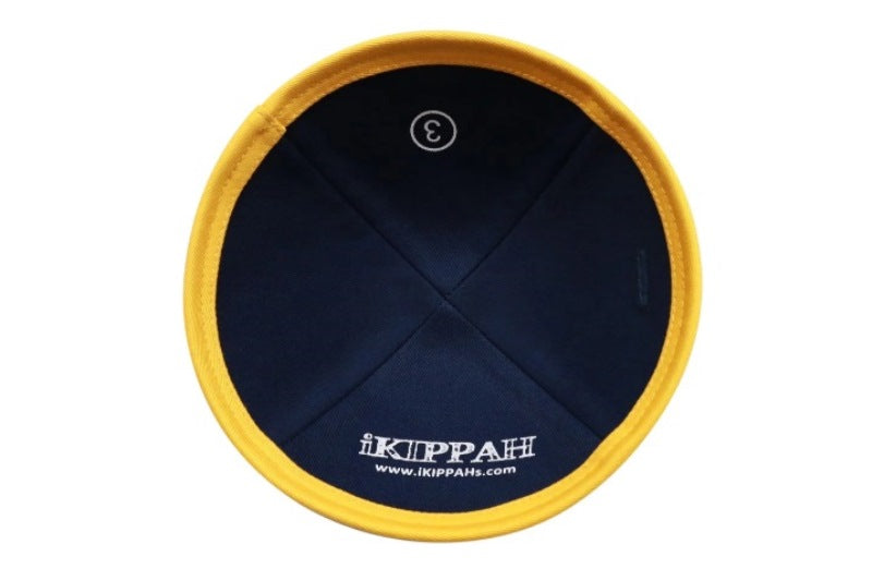 iKippah - Denim With Mustard Rim Yarmulka