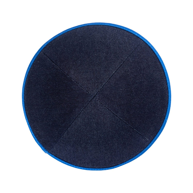 iKippah - Denim With Royal Blue Rim Yarmulka