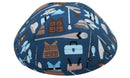 iKippah - Gone Camping Blue Yarmulka