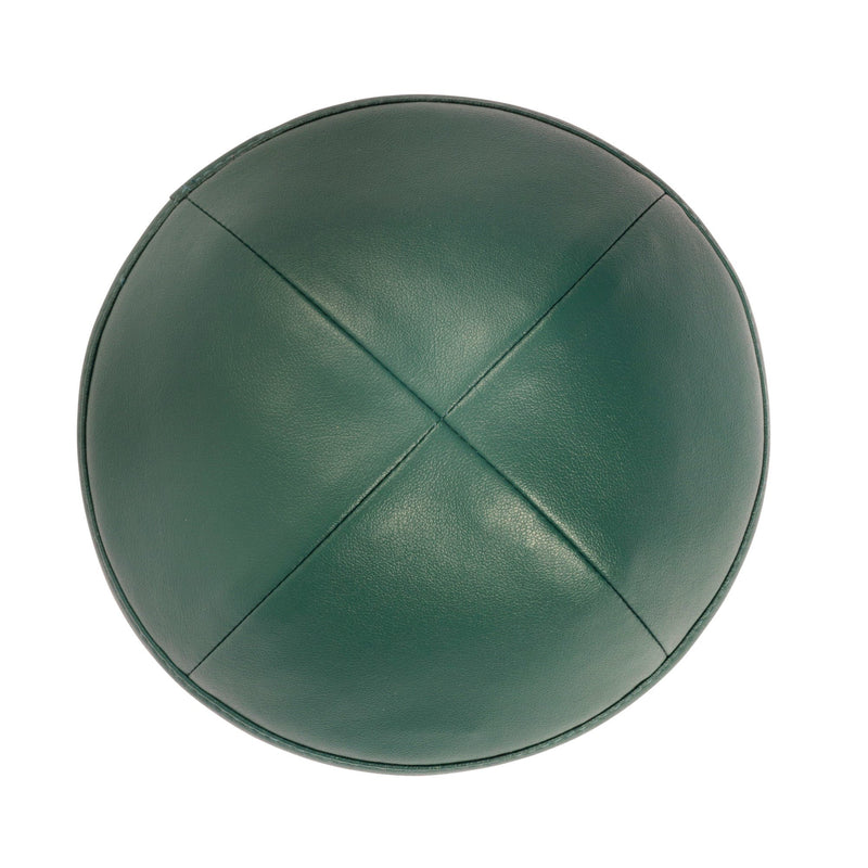 iKippah - Green Leather Yarmulka