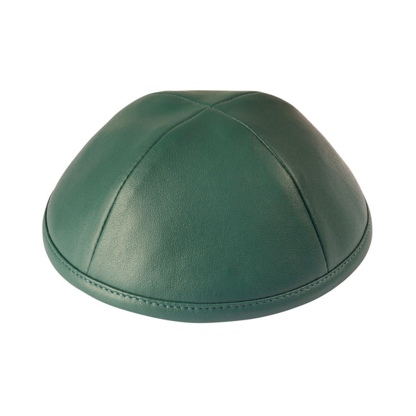 iKippah - Green Leather Yarmulka