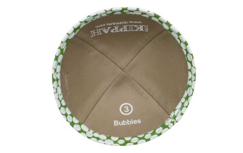 iKippah - Green Bubbles Yarmulka