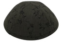iKippah - Nightfall Bloom - Black 4 Part Yarmulka