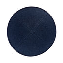 iKippah - Navy Blue Burlap Yarmulka