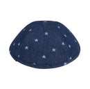 iKippah - Navy Denim With Silver Stars Yarmulka