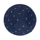 iKippah - Navy Denim With Silver Stars Yarmulka