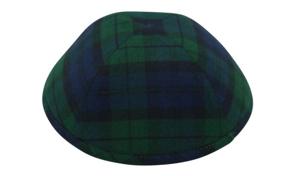 iKippah - Navy & Green Plaid Yarmulka