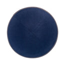 iKippah - Navy Linen With Grey Rim Yarmulka