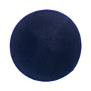 iKippah - Navy Linen With Royal Blue Rim Yarmulka