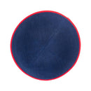 iKippah - Navy Linen With Red Rim Yarmulka