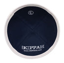 iKippah - Navy With White Rim Yarmulka