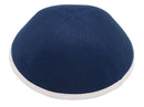 iKippah - Navy With White Rim Yarmulka