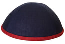 iKippah - Navy With Red Rim Yarmulka