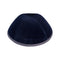 iKippah - Navy Velvet With Grey Rim Yarmulka