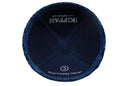 iKippah - Navy Paisley Velvet Yarmulka